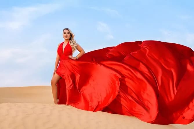 Dubai Desert Flying Dress Videography Tour - Image 8